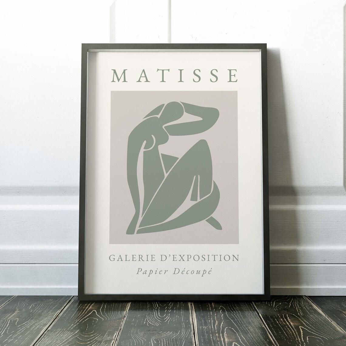 Matisse Sage Green Seated Figure Galerie d'Exposition Cut-Out Poster - Image 2