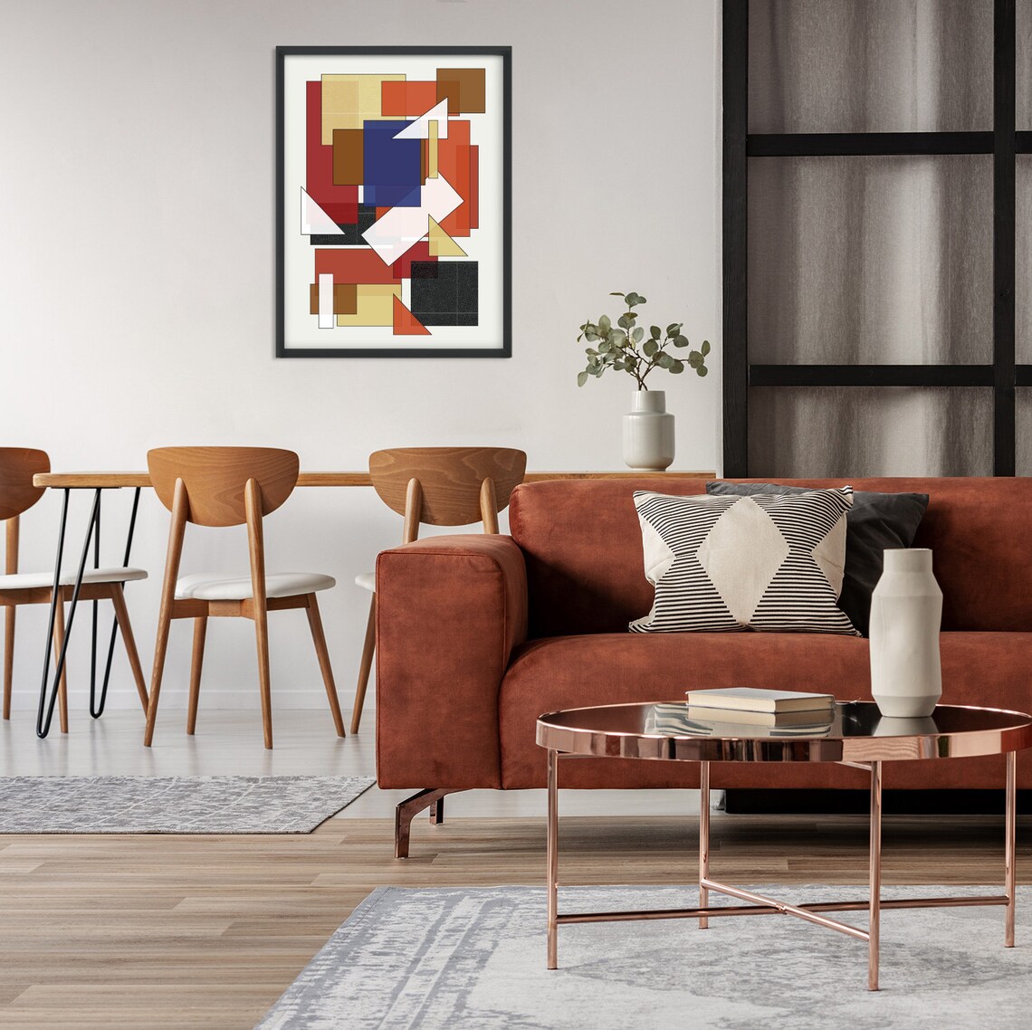 Mid-Century Abstract Art Print, Retro Modern - Image 3