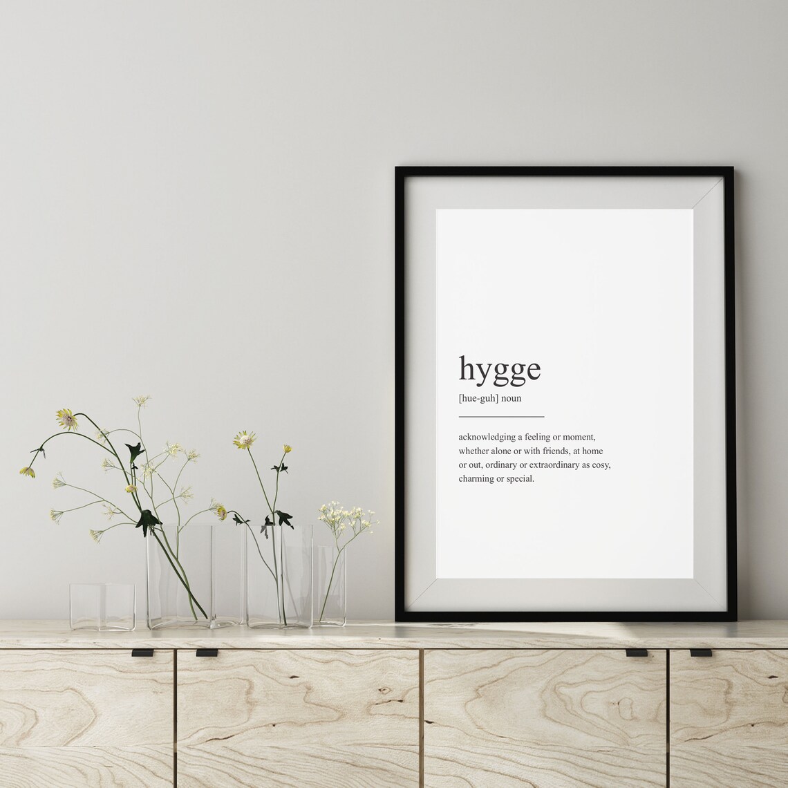 Hygge Definition Scandinavian Quote Art Print - Image 2