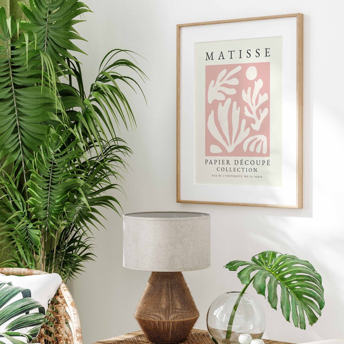 Matisse Pink Papier Découpé Botanical Exhibition Gallery Poster - Image 2