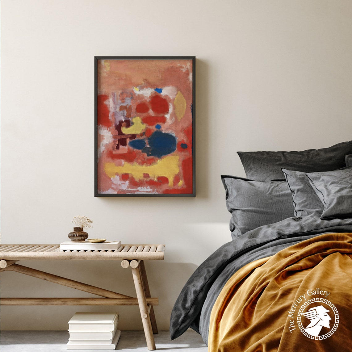 Mark Rothko Colorful Multiform Coral Red Blue Yellow Abstract Poster - Image 4