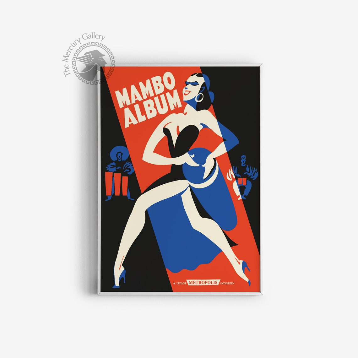 Mambo Album Vintage Poster Art Deco Dancer Drummers Metropolis Antwerp - Image 3