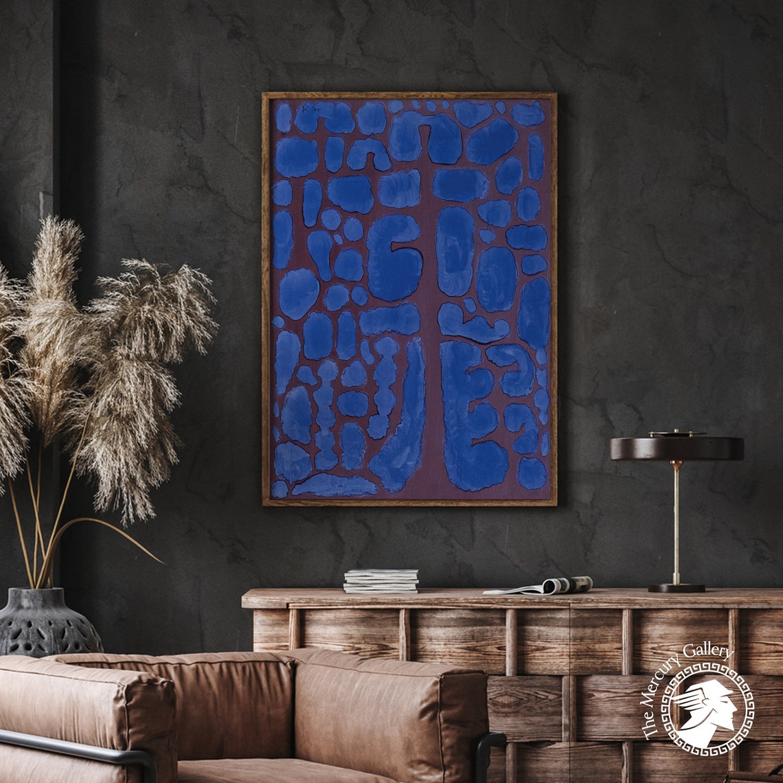 Paul Klee Late Evening Woods 1937 Cobalt Blue Abstract Tree Print - Image 3