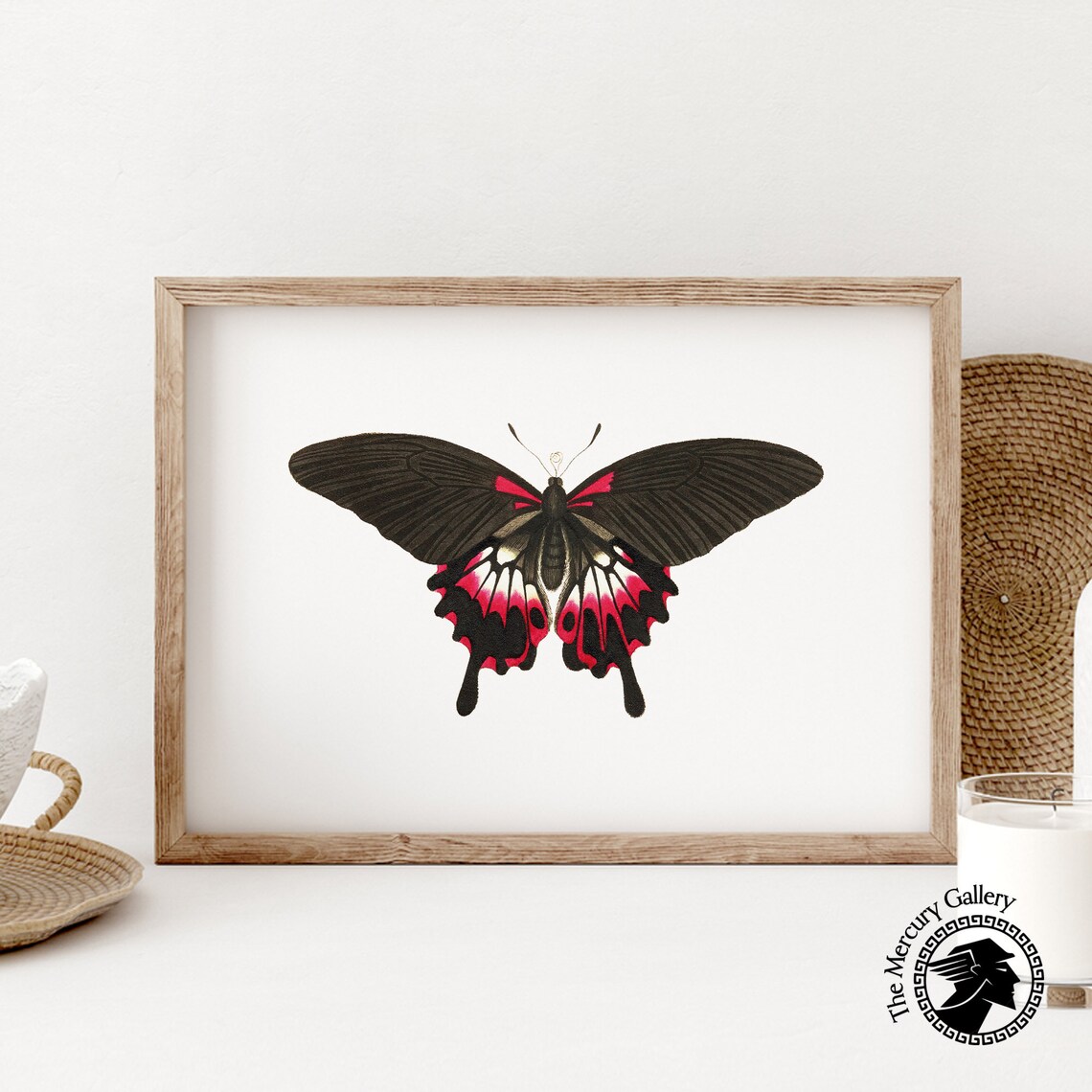 Botanical Butterfly Farmhouse Retro Art Print - Image 6