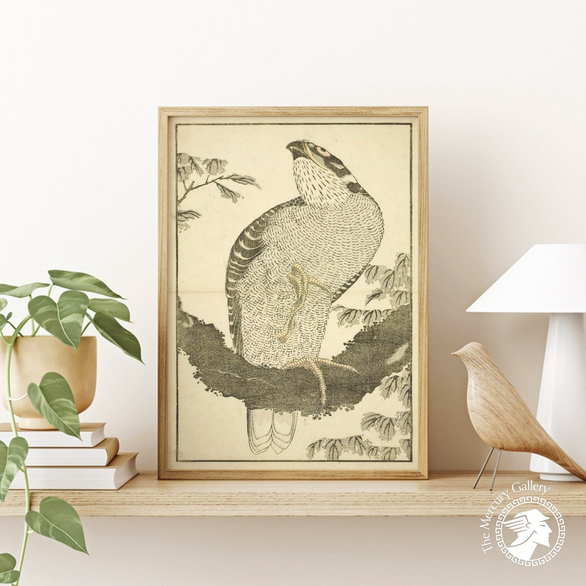 Hokusai Art Print Bird From Album Of Sketches Japan Wall Art Hokusai Wall Art Japanese Art Print Japanese Decor