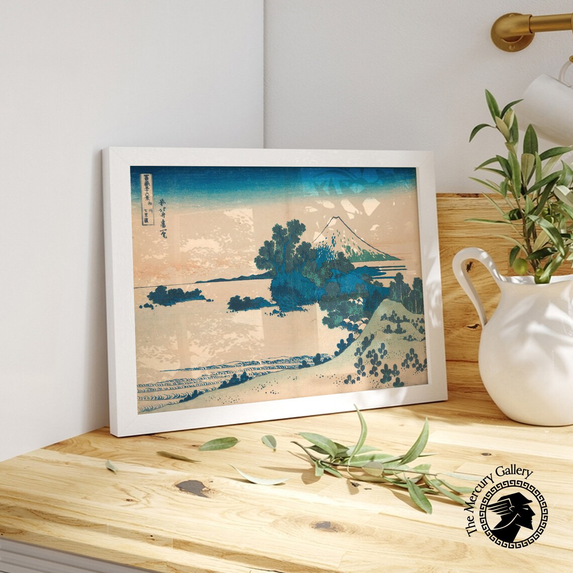 Hokusai Print Japan Wall Art Fuji From The Shichirigahama Beach In Sagami Province Japanese Posters Woodblock Print Japanese Decor - Image 2
