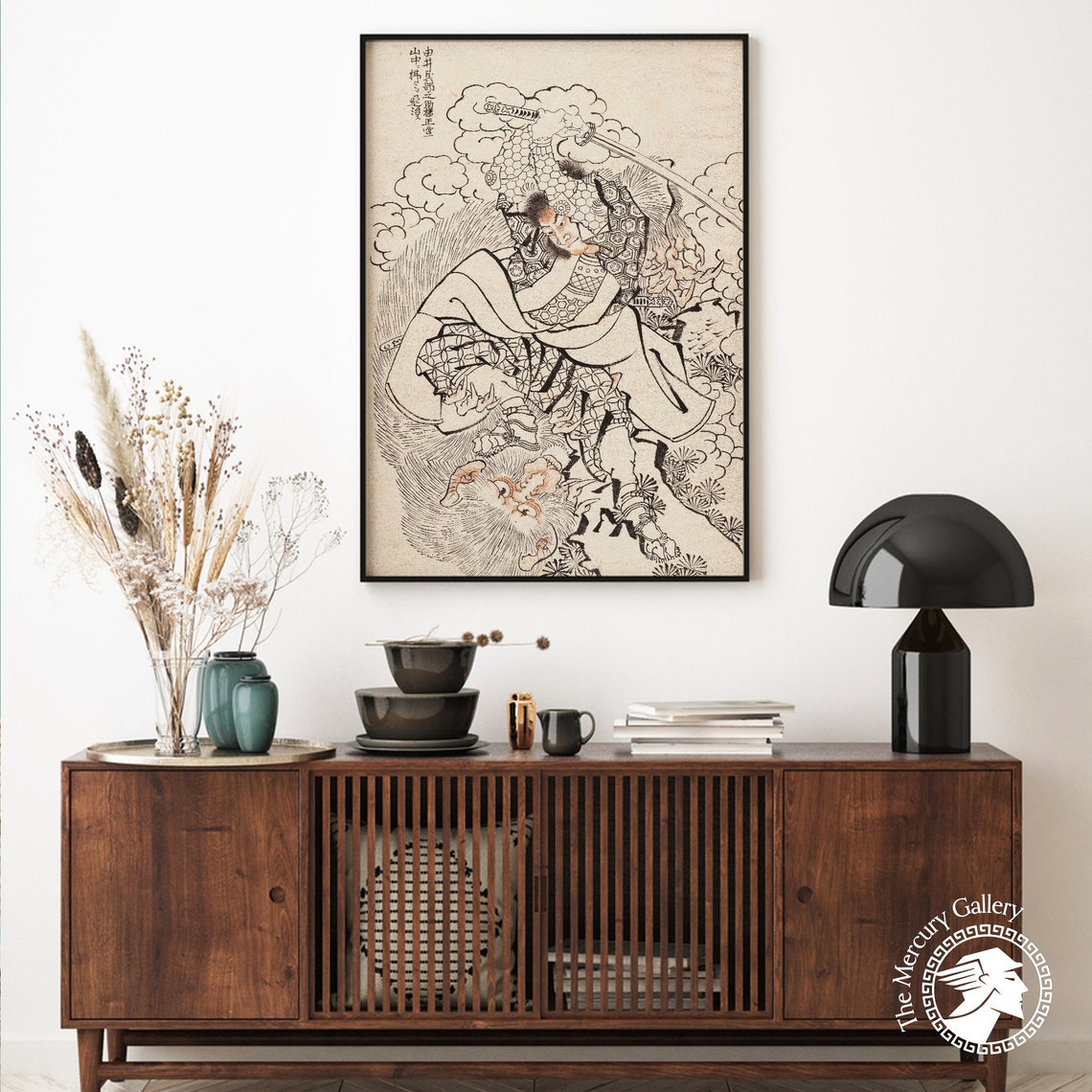 Hokusai Art Print Japanese Samurai From Album Of Sketches Japan Wall Art Hokusai Wall Art Japanese Art Print Japanese Decor - Image 4