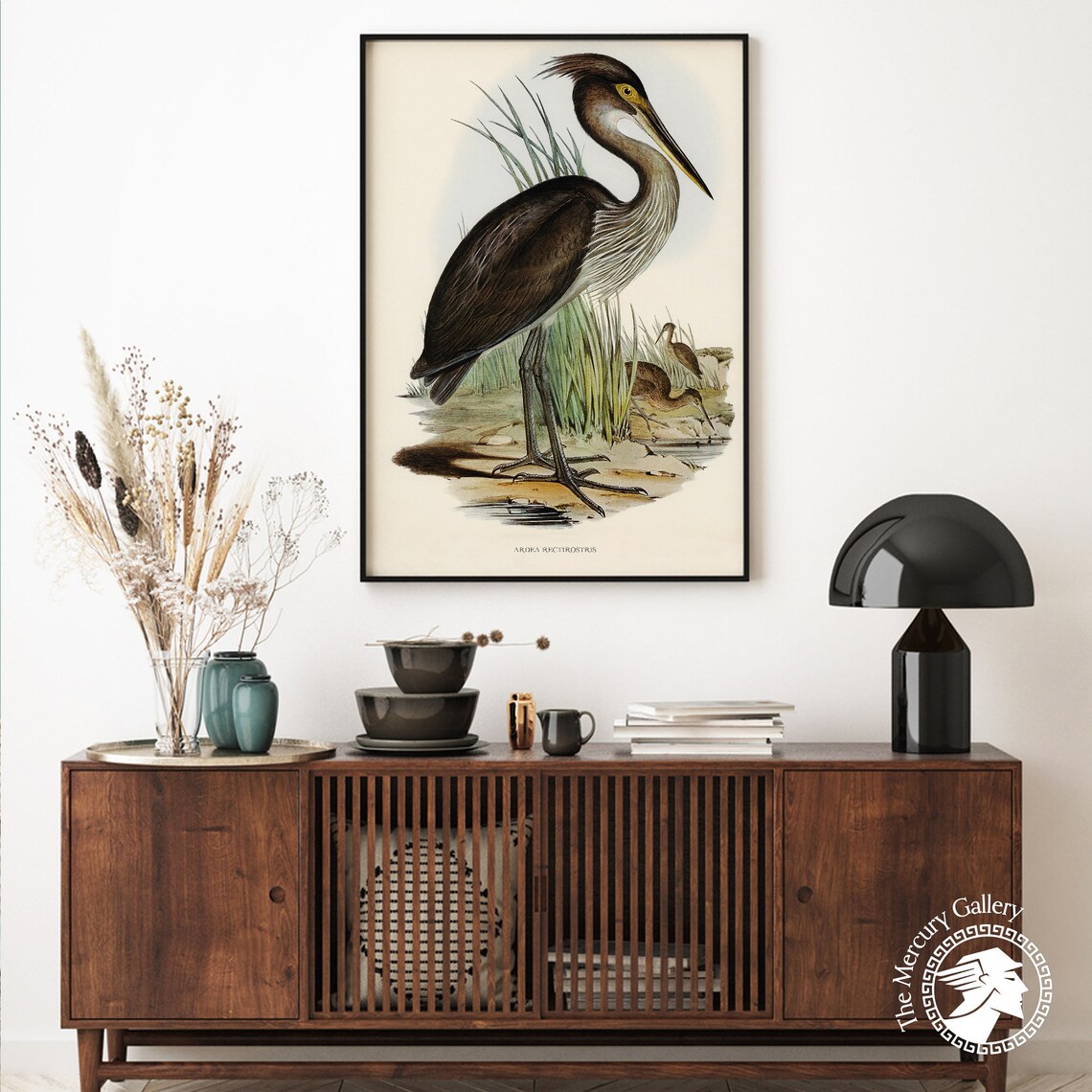 Vintage Great-Billed Heron Antique Waterbird Illustration Art Print - Image 6