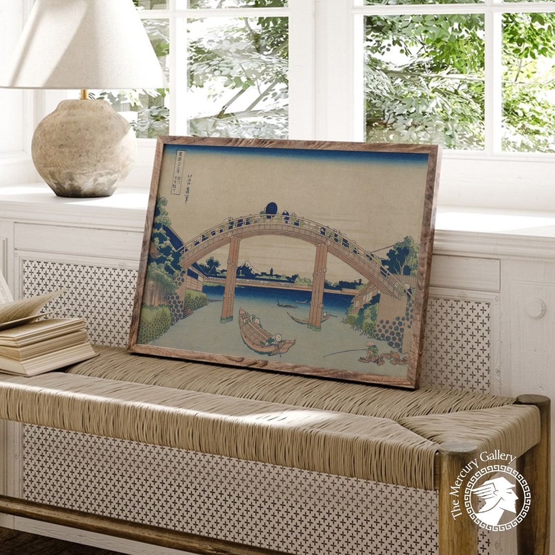 Hokusai Art Print Under Mannen Bridge At Fukagawa Japan Wall Art Hokusai Wall Art Japanese Art Print Japanese Decor - Image 3