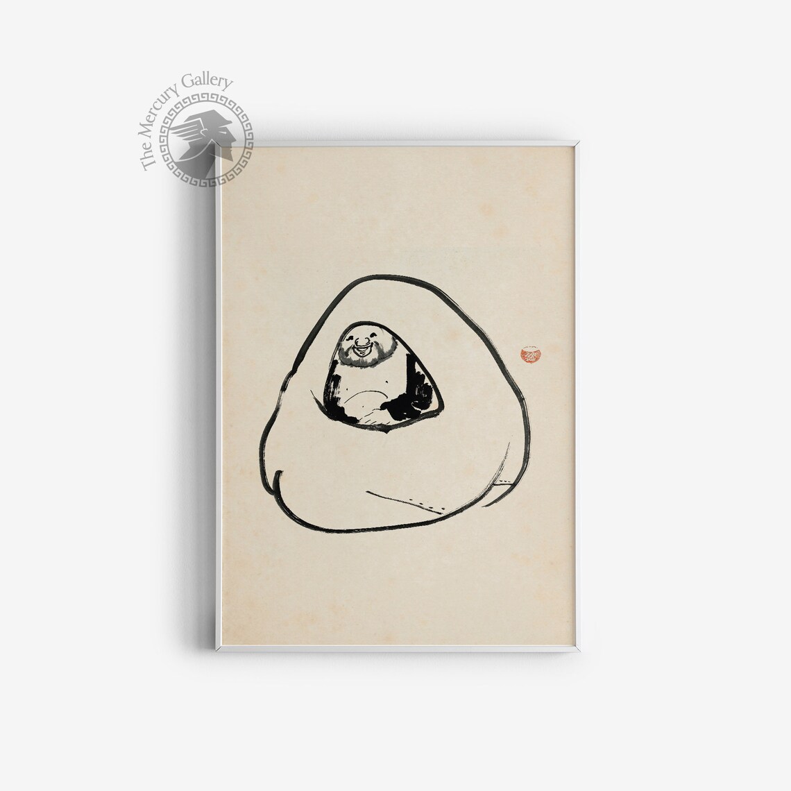 Laughing Hotei, Japanese Decor Art Print - Image 3