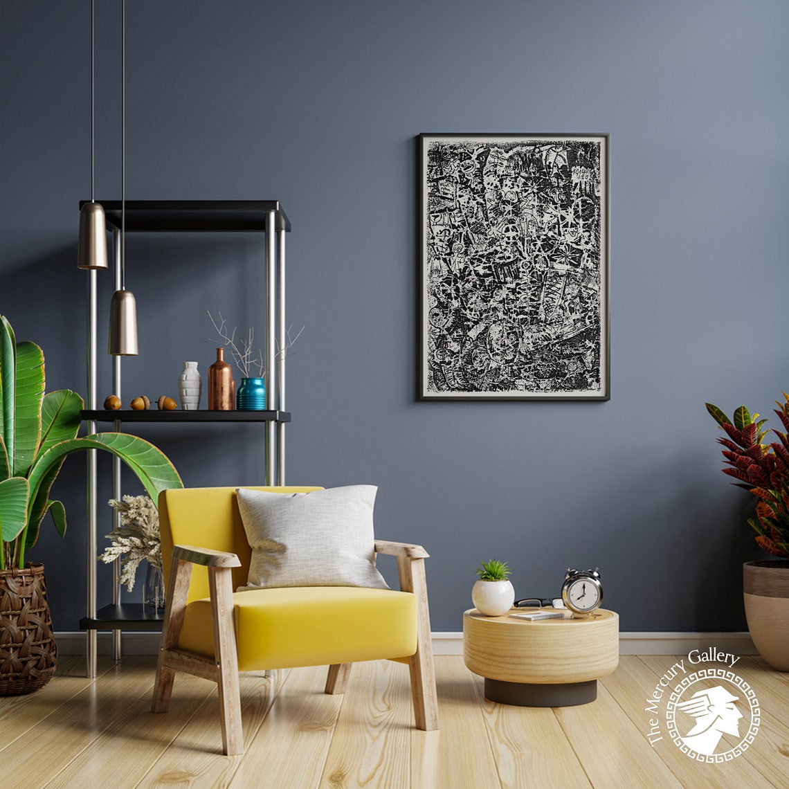 Paul Klee Small World 1914 Black White Chaotic Abstract Art Print - Image 3