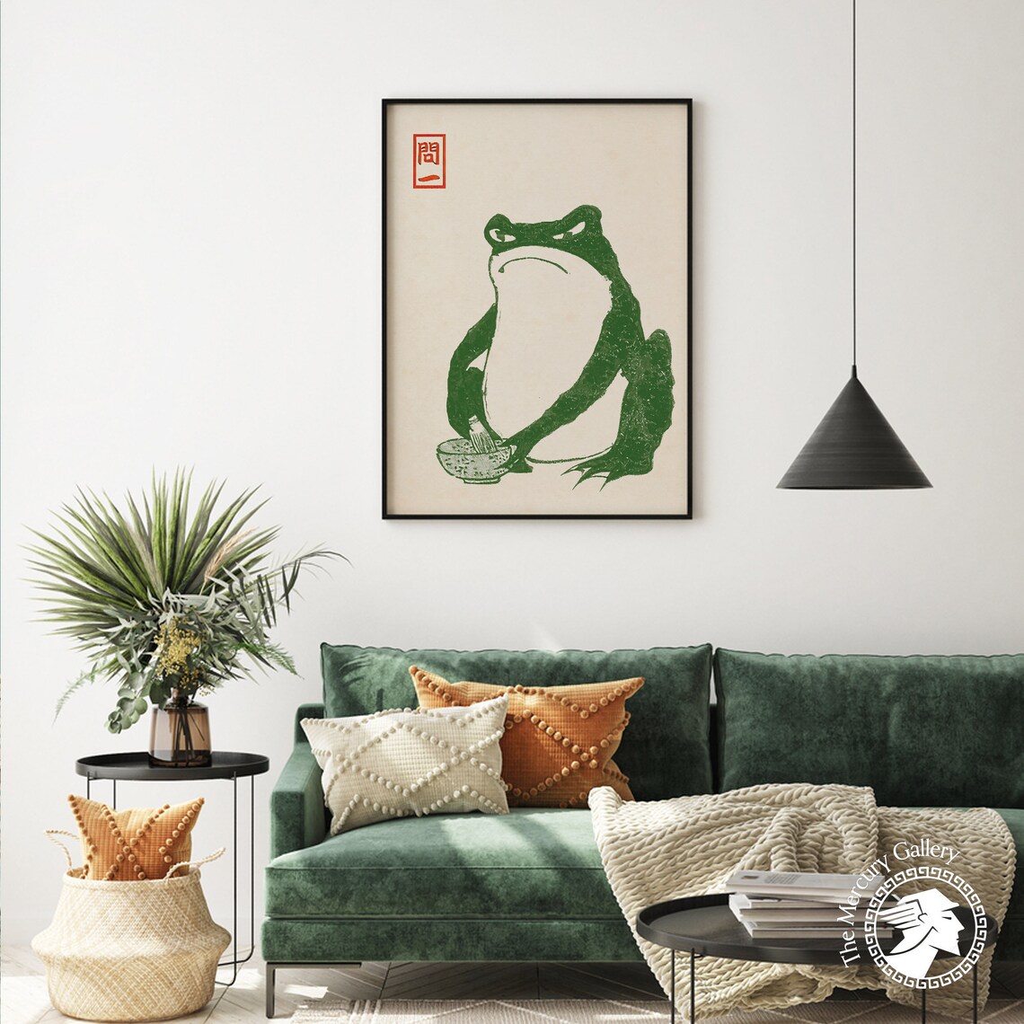 Matsumoto Hoji Green Frog Japanese Art Print - Image 4