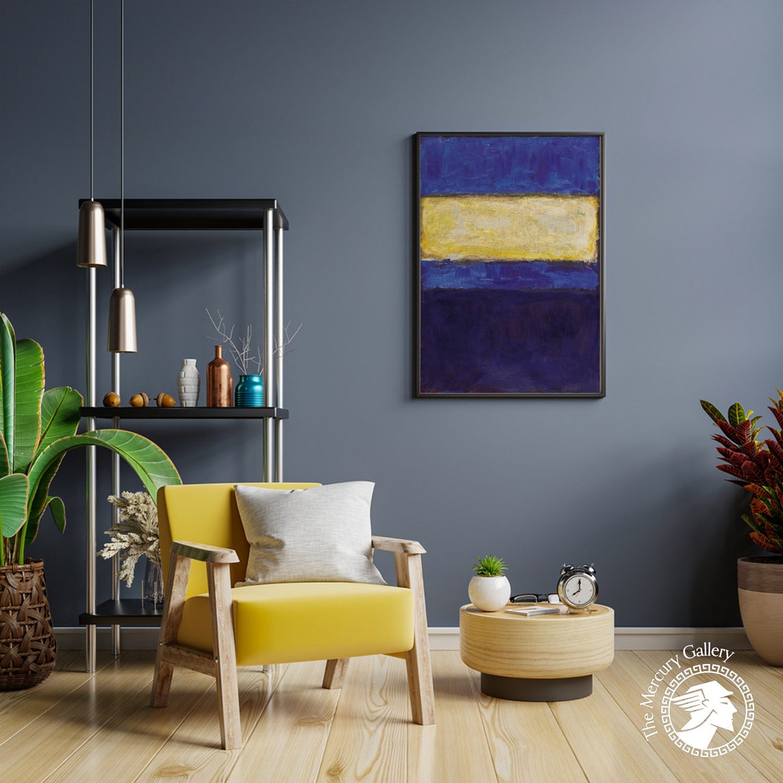 Mark Rothko Blue Over Yellow Band Abstract Expressionist Art Poster - Image 6