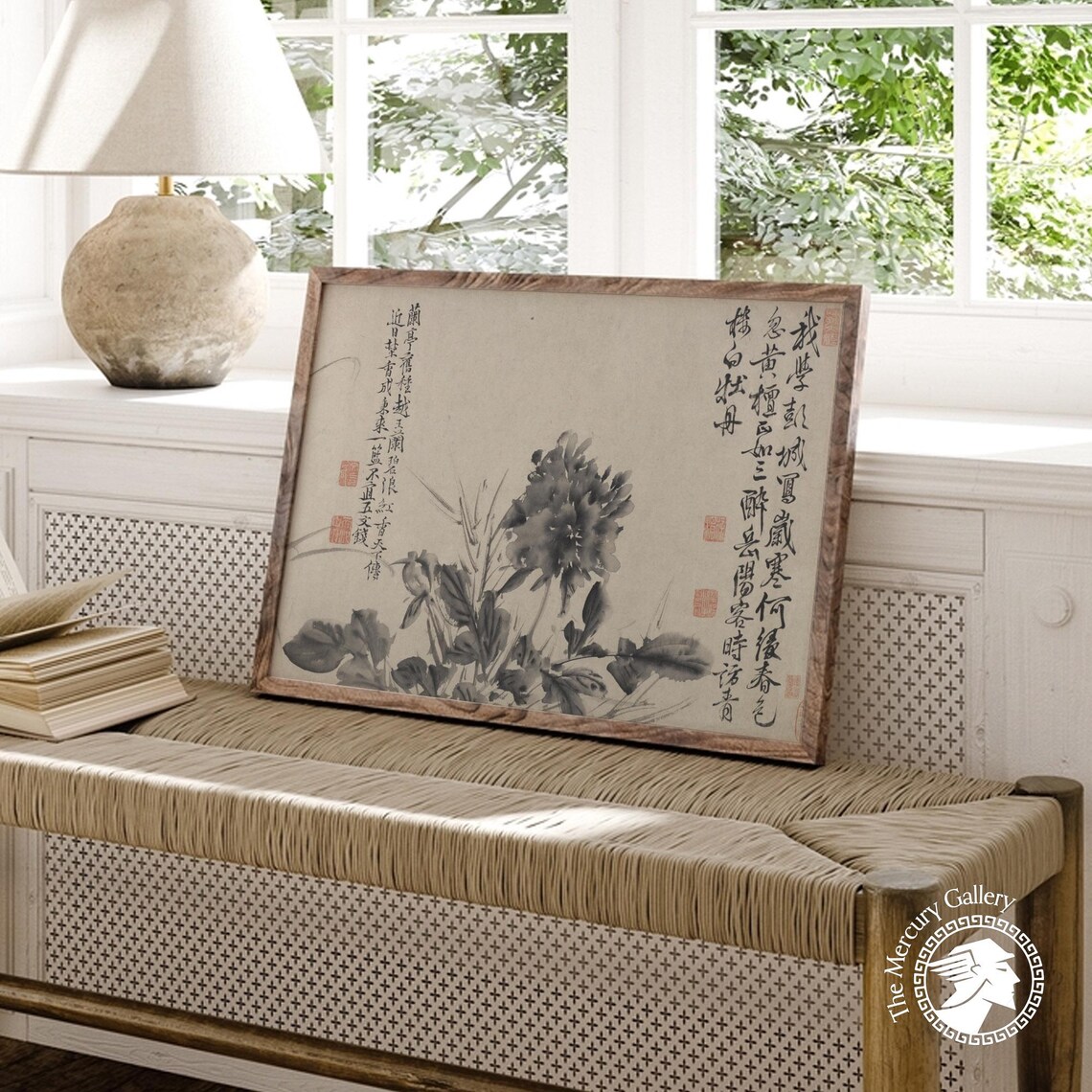 Xu Wei Chinese Ink Flower Painting Poems Vintage Botanical Art Poster - Image 5