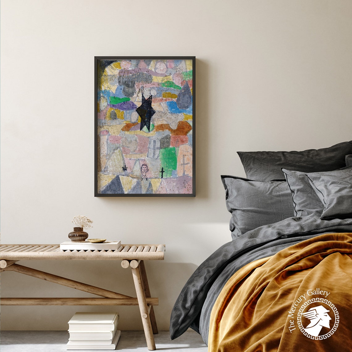 Paul Klee Under A Black Star 1918 Whimsical Abstract Painting Poster - Image 2