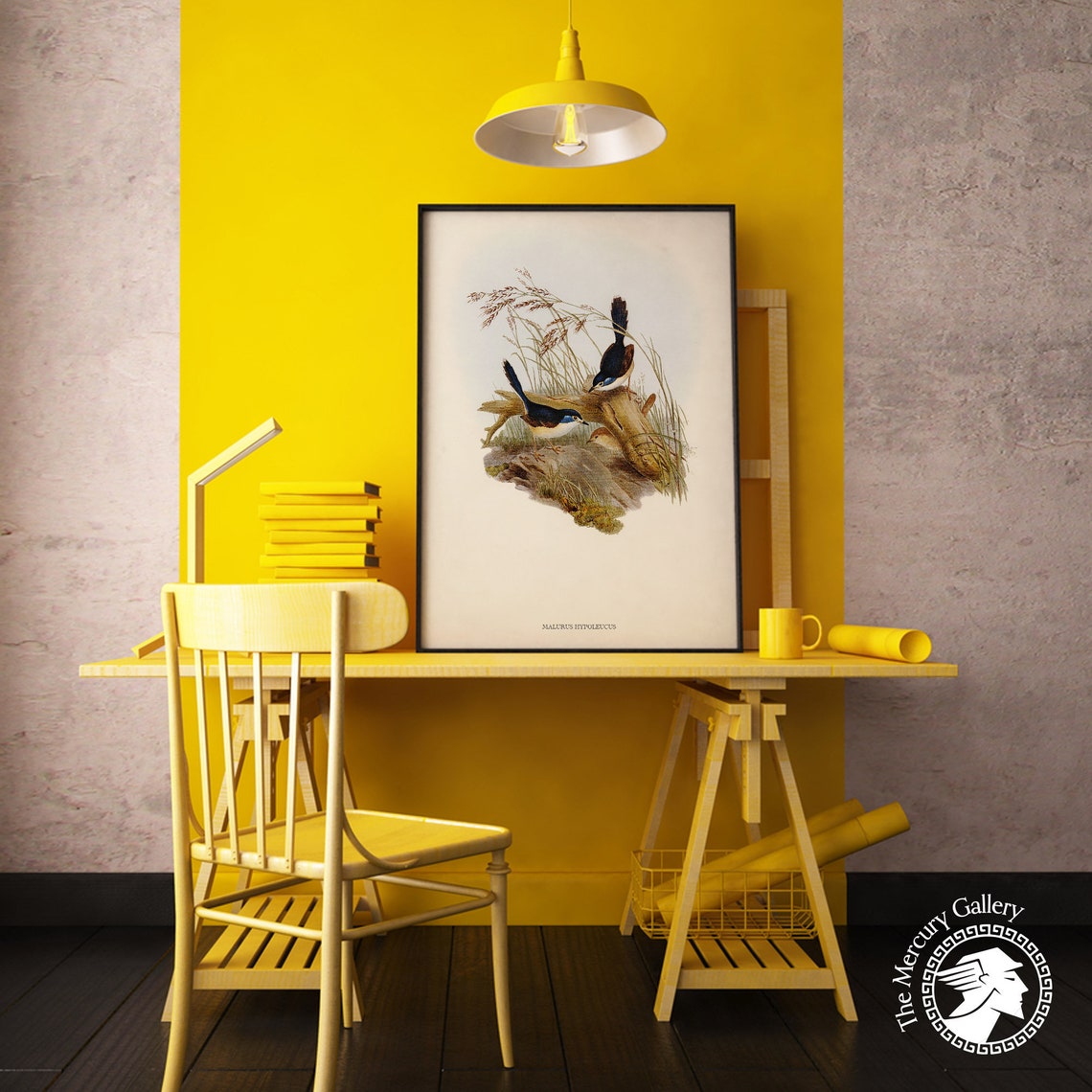 Fawn Breasted Superb Warbler Vintage Bird Illustration Art Print - Image 2