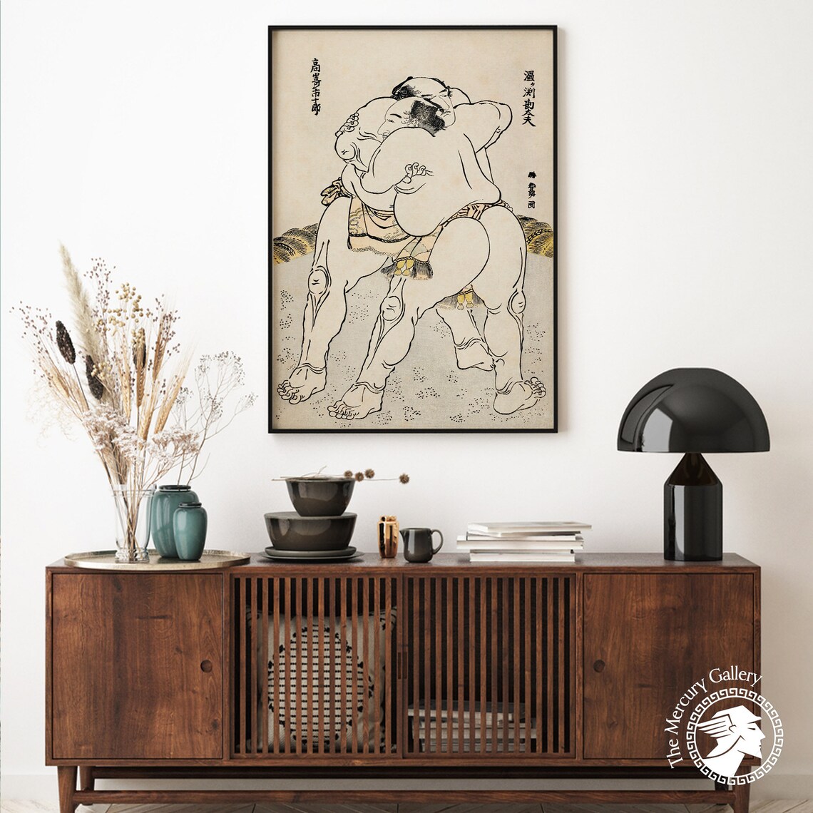 Vintage Sumo Wrestler Japan Art Print, Poster - Image 6