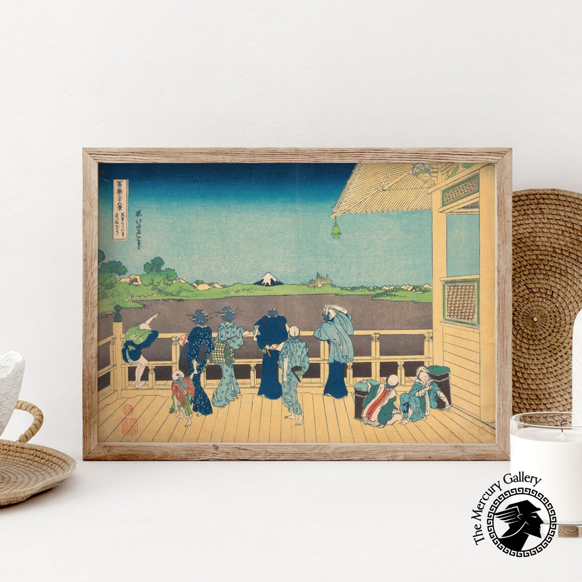 Hokusai Print Japan Wall Art Sazai Hall At The Temple Of The Five Hundred Arhats Japanese Posters Woodblock Print Japanese Decor