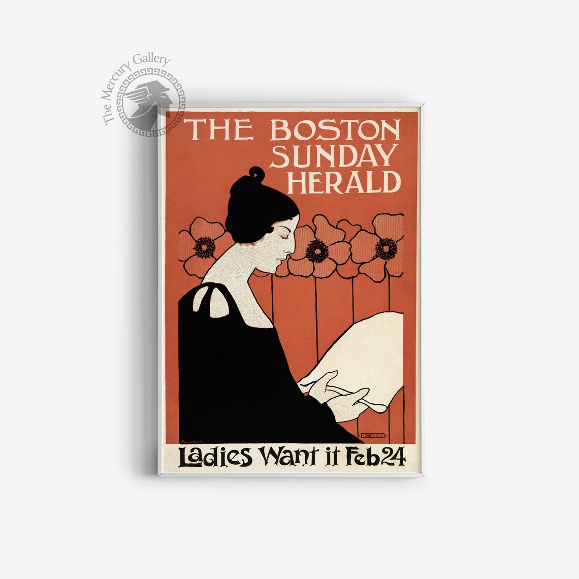 Vintage Boston Sunday Herald Travel Poster Print - Image 3