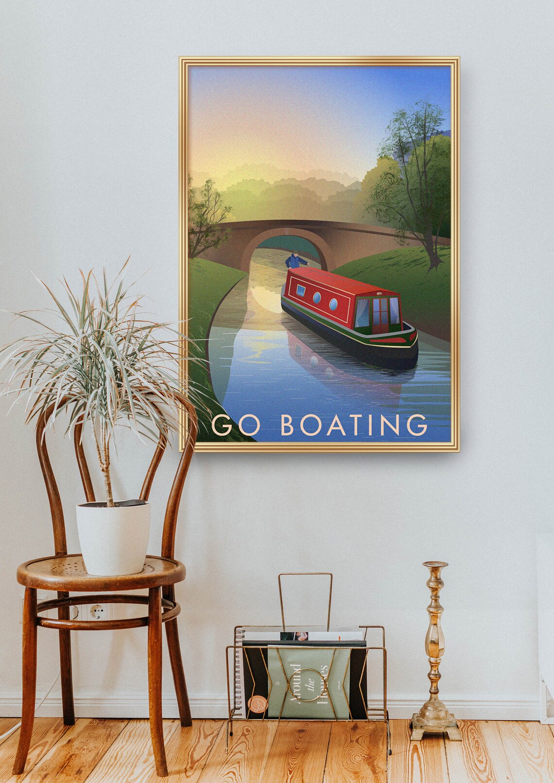 Narrowboat Uk Canals Vintage Travel Poster - Image 2