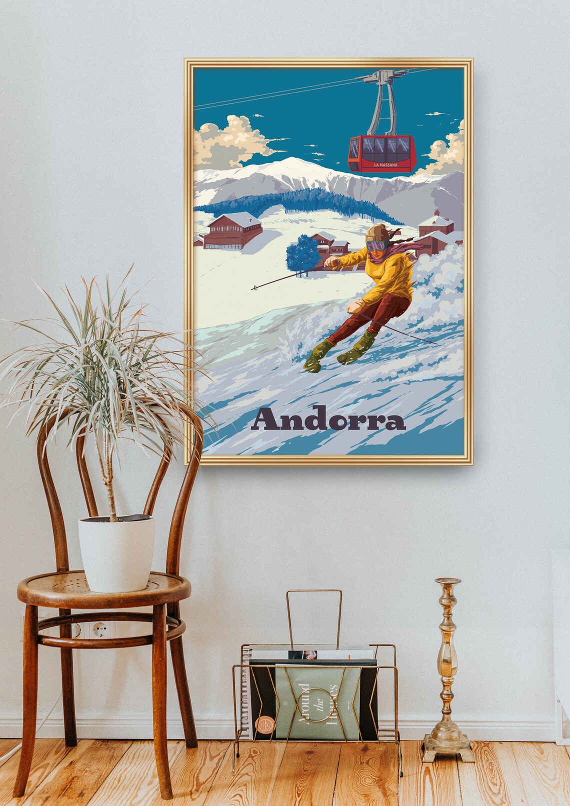 Andorra Vintage Ski Travel Poster Art Print - Image 2