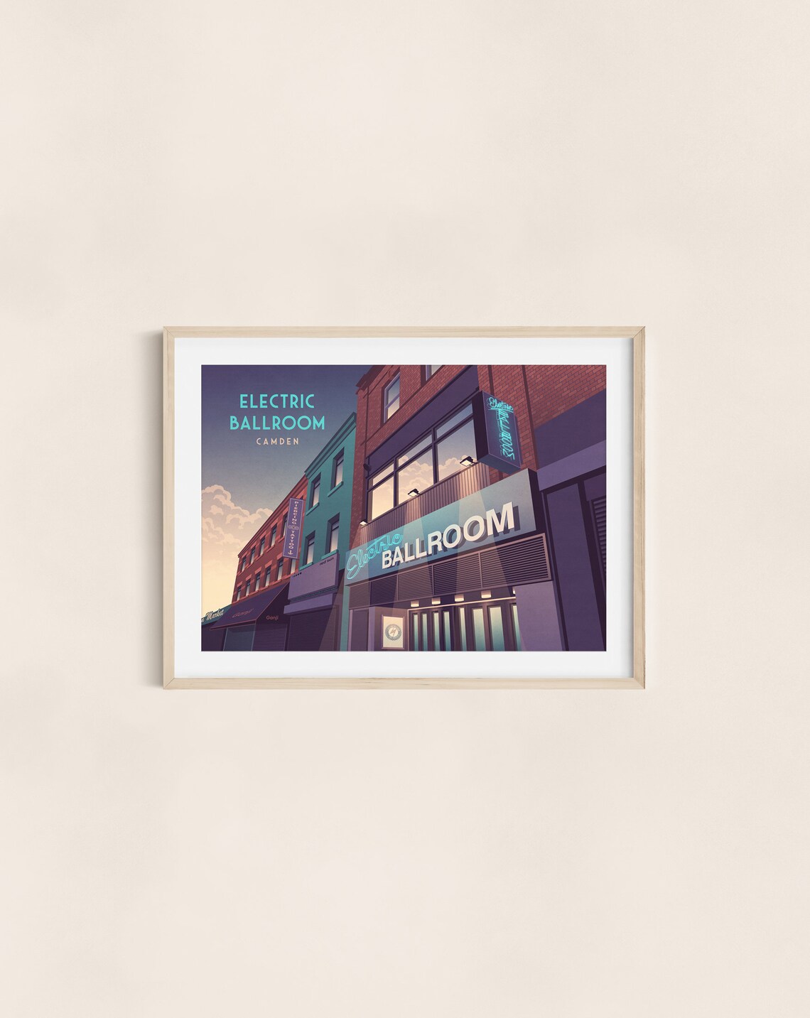 Electric Ballroom Camden London Glowing Neon Venue Facade Poster - Image 2