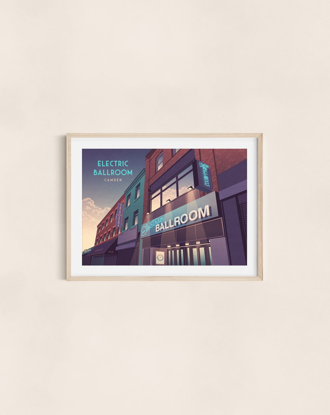Electric Ballroom Camden Poster London Travel Poster Music Venue Print London Architecture Rock Music Camden Town Roundhouse Framed - Image 2