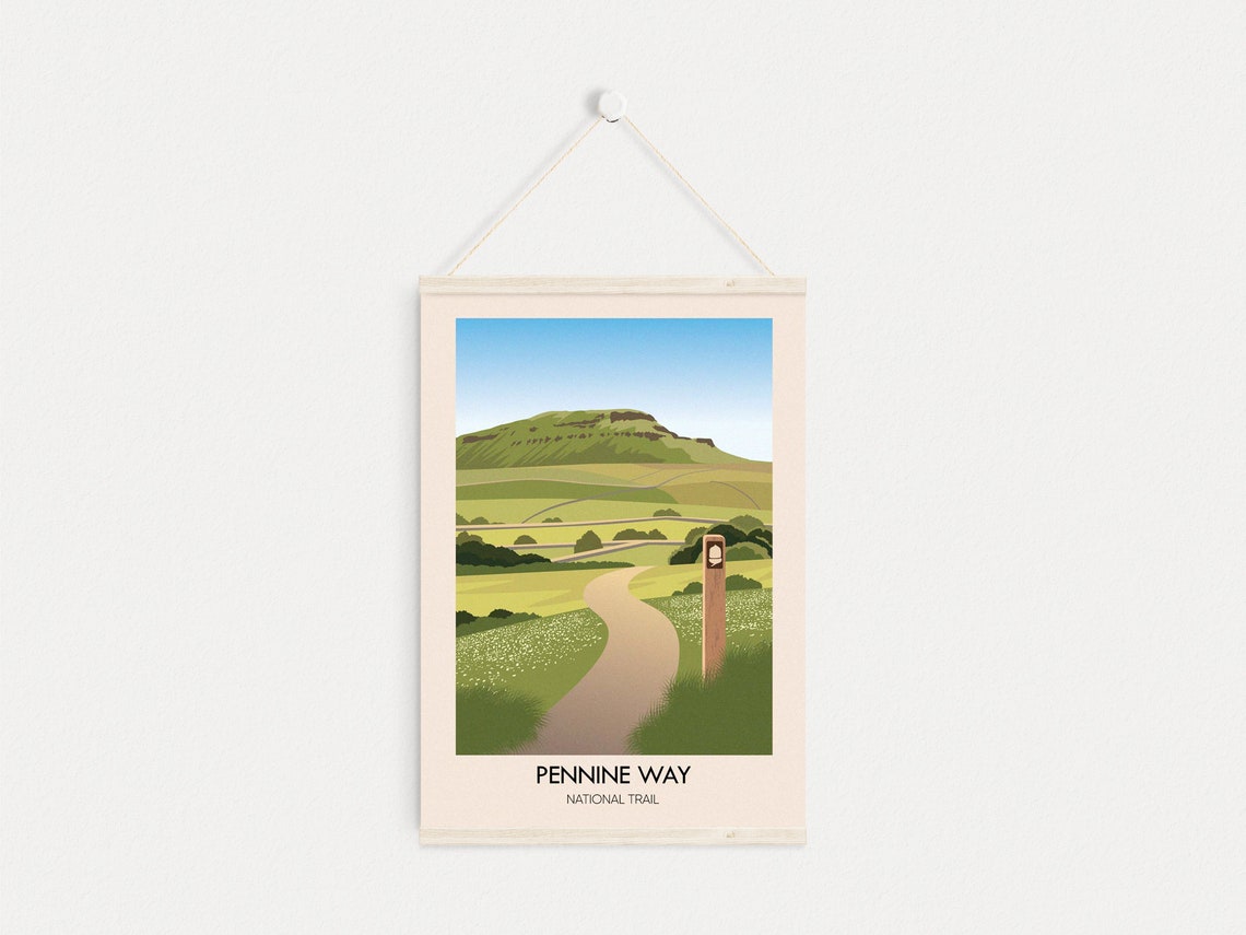 Pennine Way National Trail Yorkshire Dales Hiking Travel Poster - Image 3