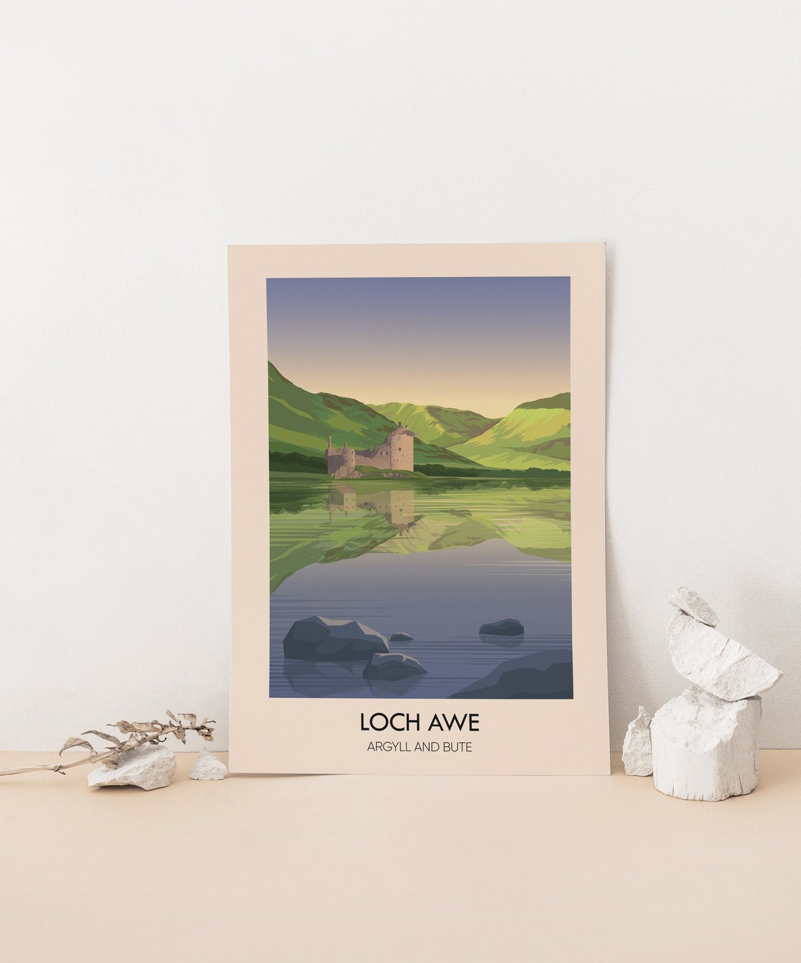 Loch Awe Argyll And Bute Castle Loch Retro Scottish Travel Poster - Image 4