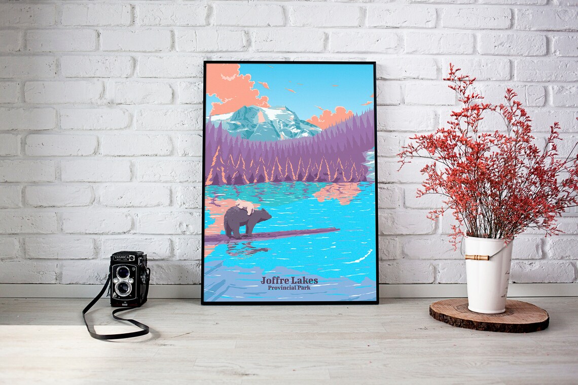 Joffre Lakes Provincial Park Travel Poster, British Columbia - Image 3