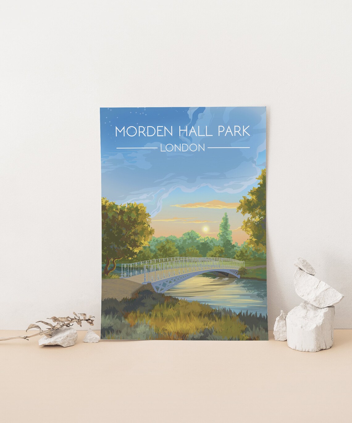 Morden Hall Park London Vintage Travel Poster - Image 4