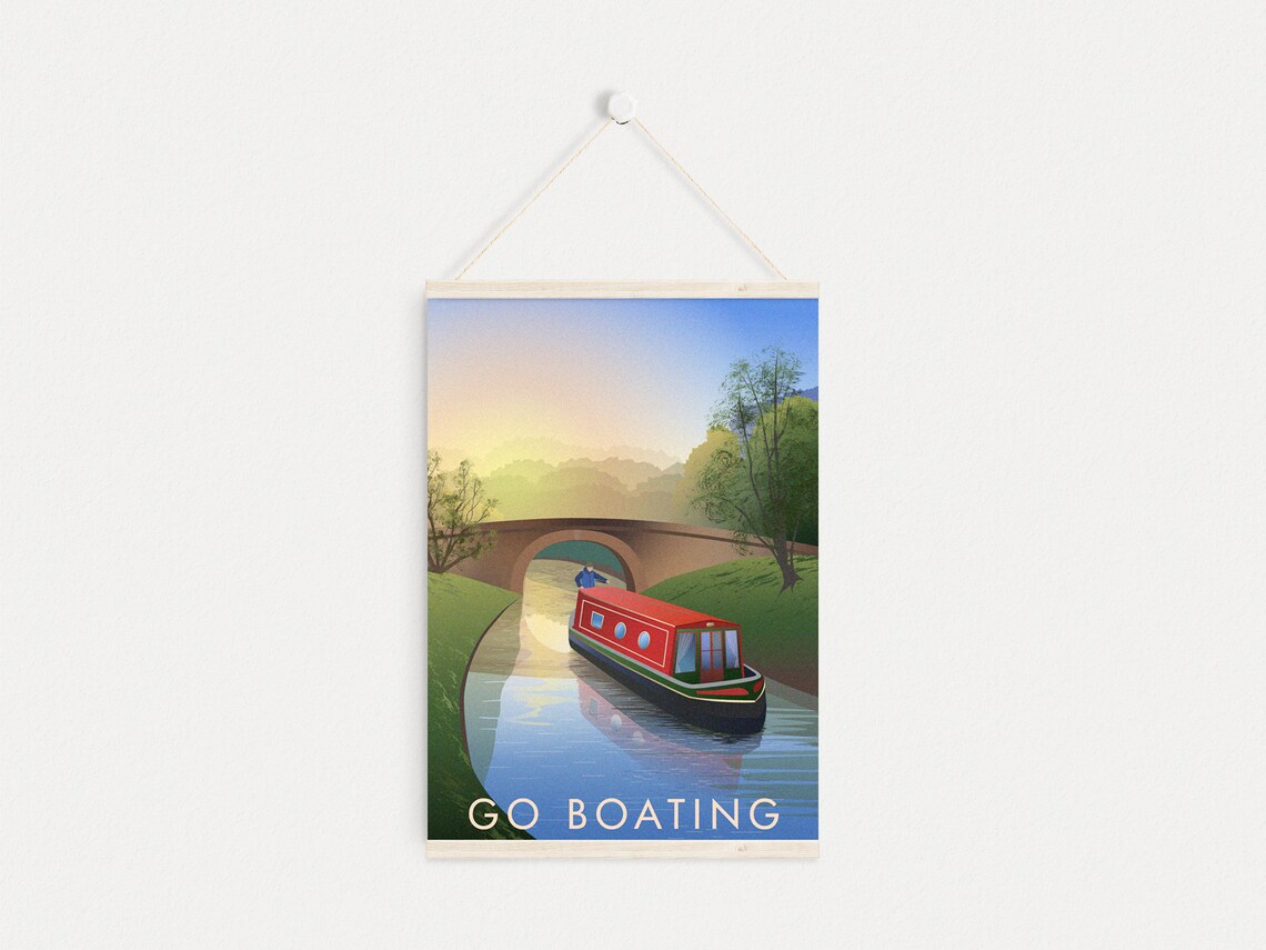 Narrowboat Uk Canals Vintage Travel Poster - Image 4