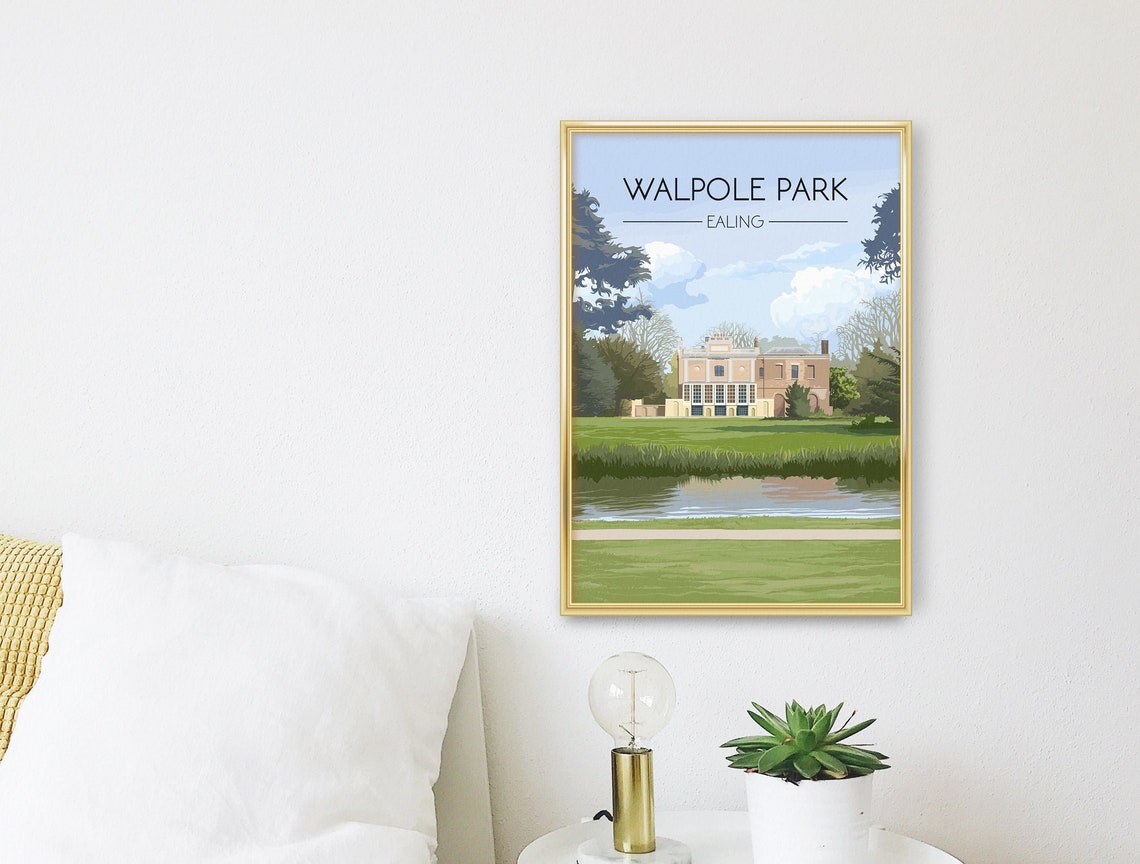 Walpole Park Ealing Manor House Riverside Grand Green Lawn Poster - Image 3