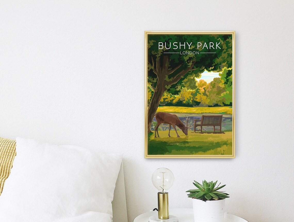 Bushy Park London Travel Poster, Royal Parks - Image 3