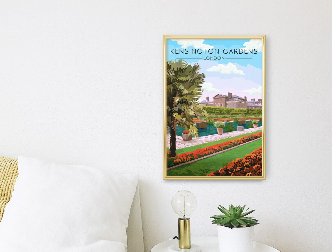 Kensington Gardens Travel Poster, London Parks - Image 3
