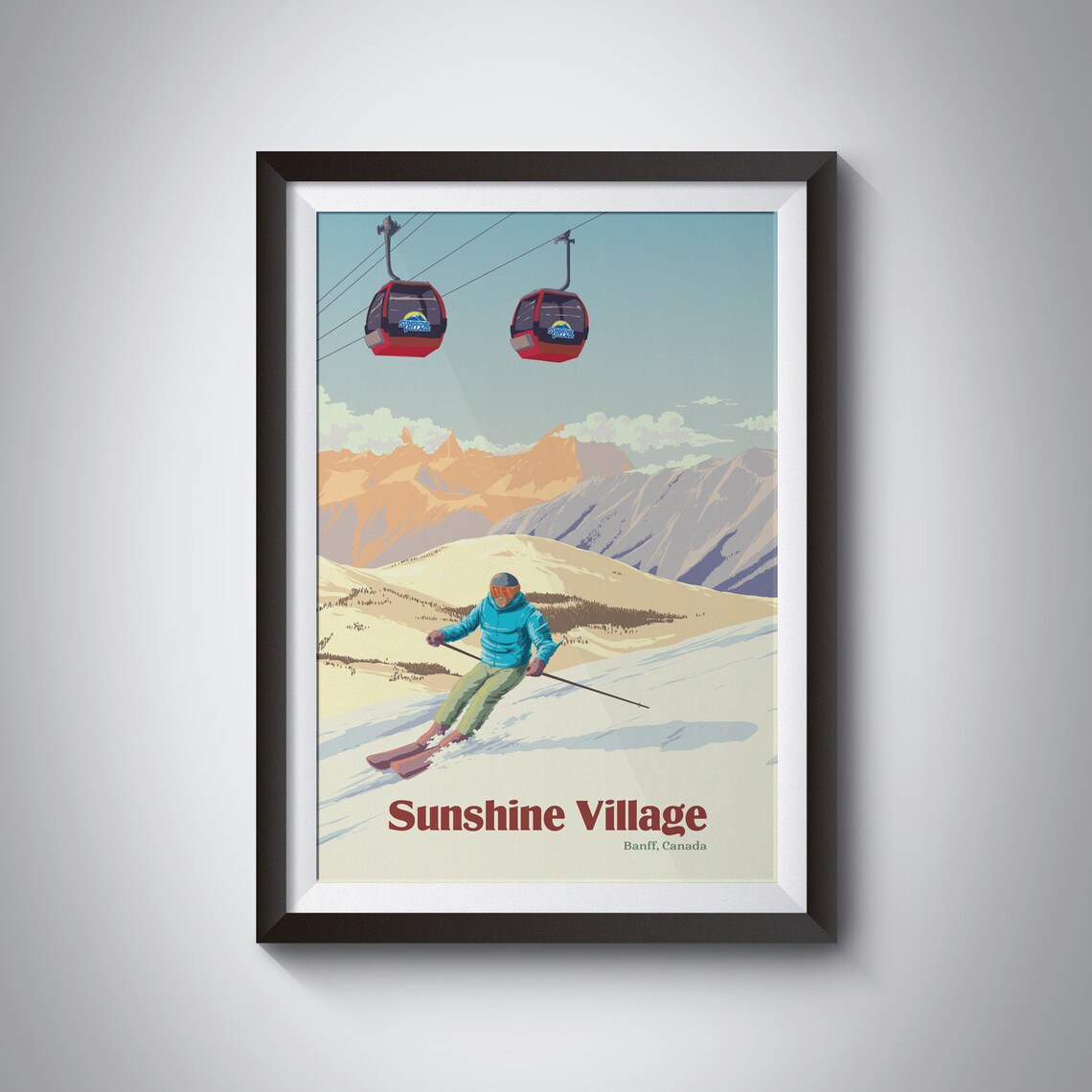 Sunshine Village Ski Resort, Banff National Park Travel Poster