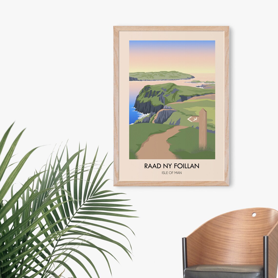 Raad Ny Foillan Isle of Man Coastal Path Hiking Poster Manx Cliffs Walk - Image 3