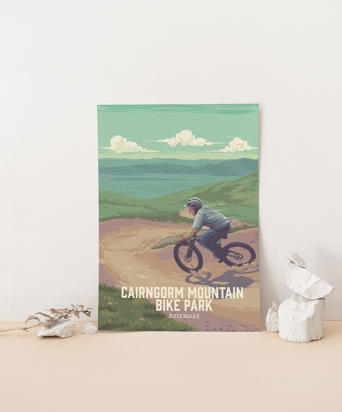 Cairngorm Mountain Bike Park Aviemore Scottish Highlands Poster - Image 4