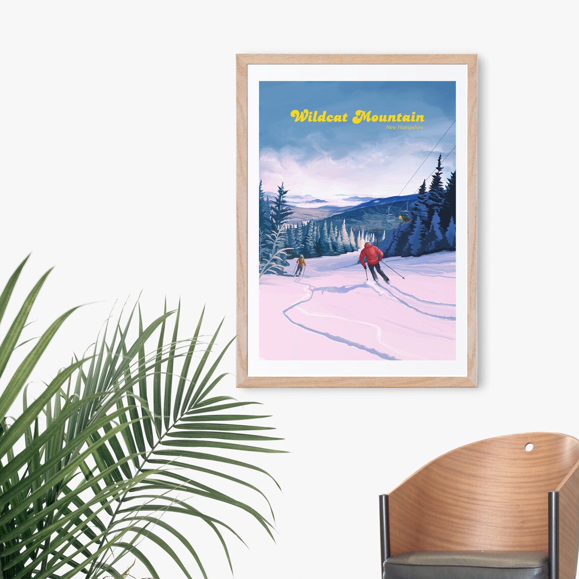 Wildcat Mountain Ski Resort Vintage Travel Poster - Image 4