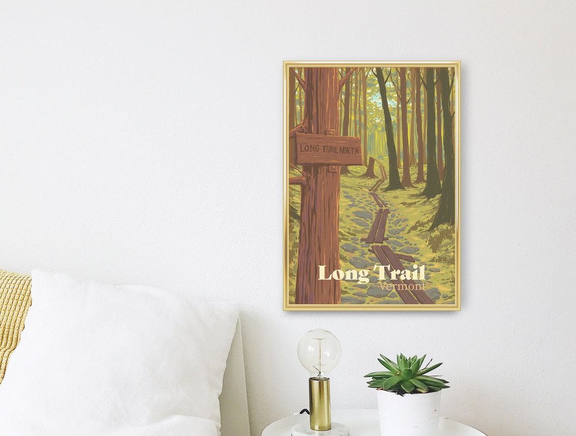 Long Trail Vermont National Scenic Trail Forest Path Travel Poster - Image 3