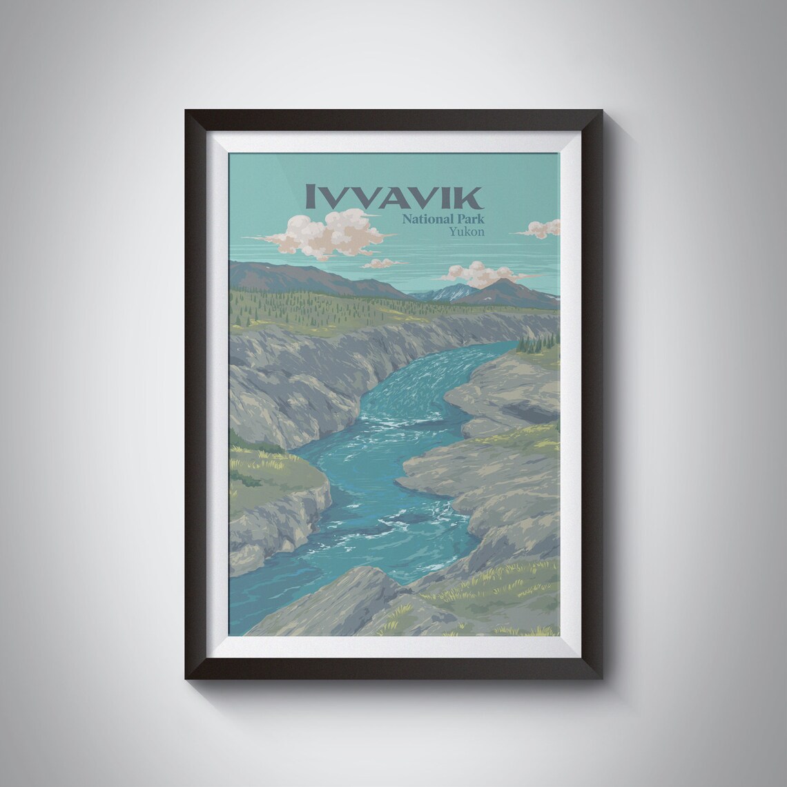 Ivvavik National Park Yukon Firth River Rapids Canyon Travel Poster