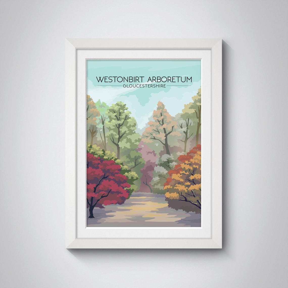 Westonbirt Arboretum Poster The National Arboretum Gloucestershire English Countryside Art Tetbury Travel Print Cotswolds Wall Art - Image 4