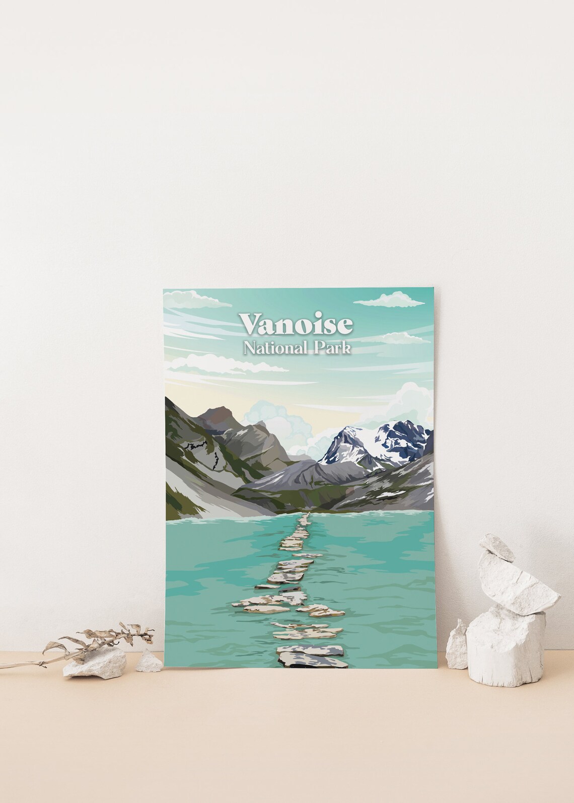 Vanoise National Park France Travel Poster, Alps - Image 4