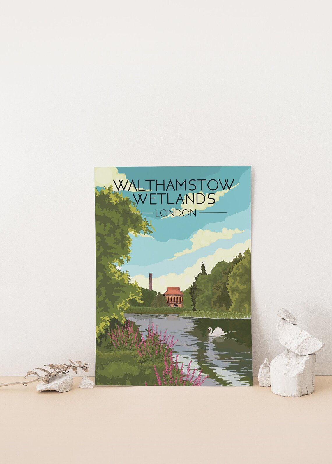 Walthamstow Wetlands London Park Travel Poster - Image 4