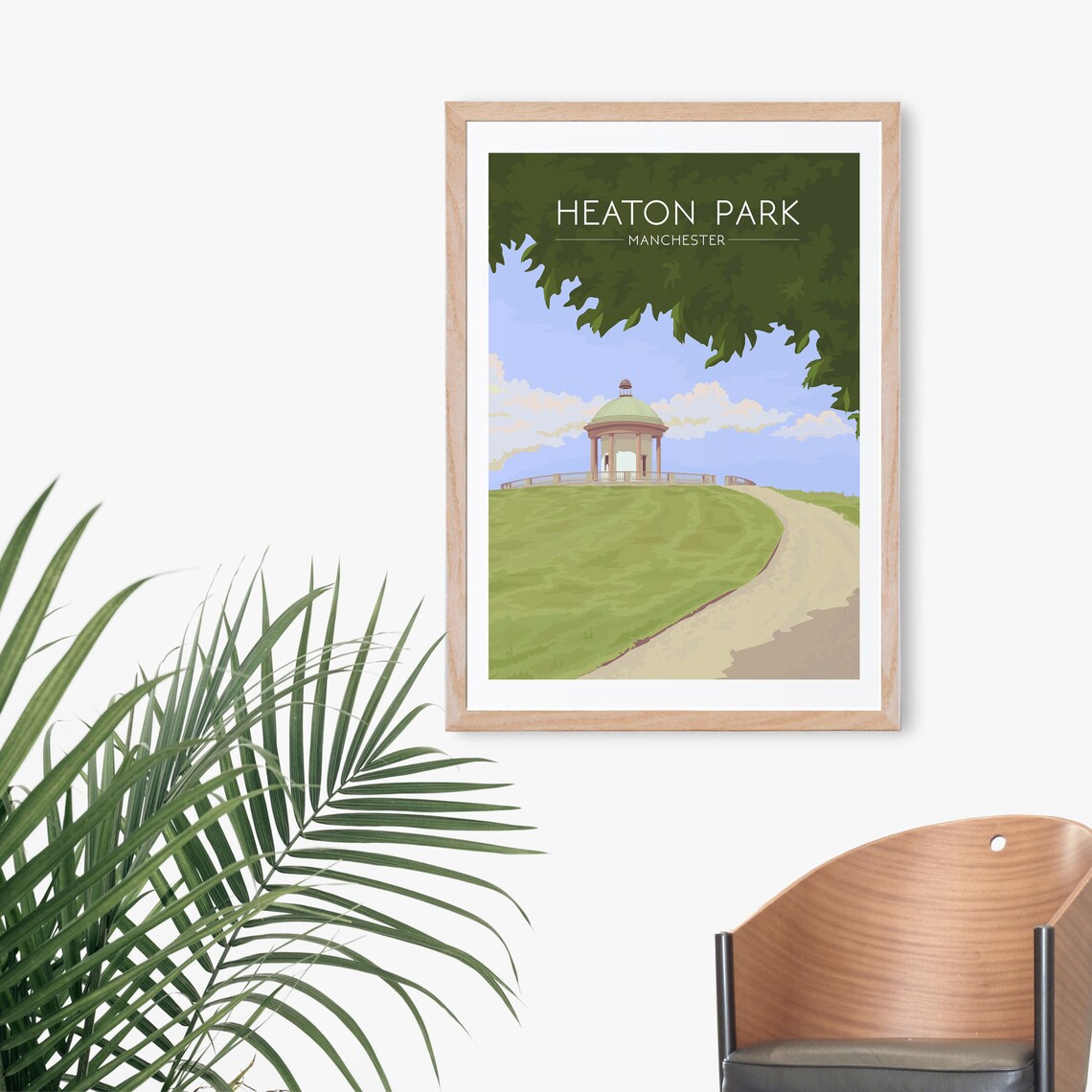Heaton Park Manchester Vintage Travel Poster - Image 3