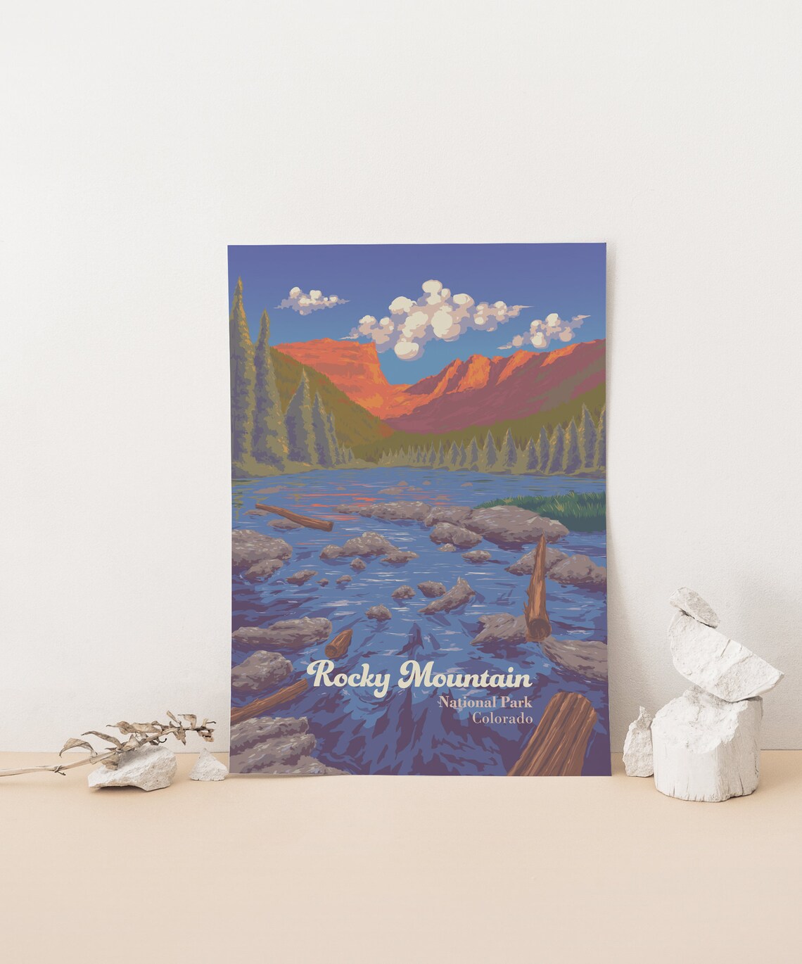 Rocky Mountain National Park Colorado Alpine River Rapids Poster - Image 4