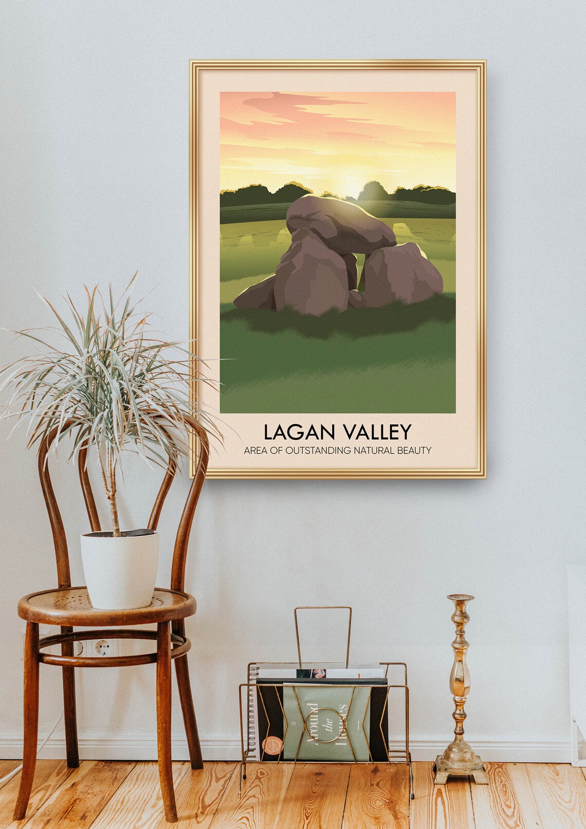 Lagan Valley AONB Vintage Travel Poster, Northern Ireland - Image 2