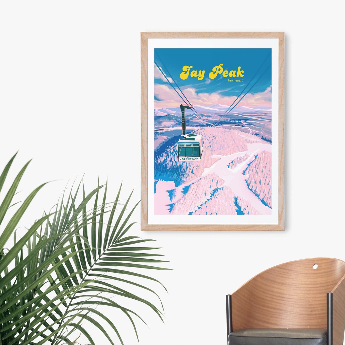 Jay Peak Ski Resort Vintage Travel Poster - Image 3