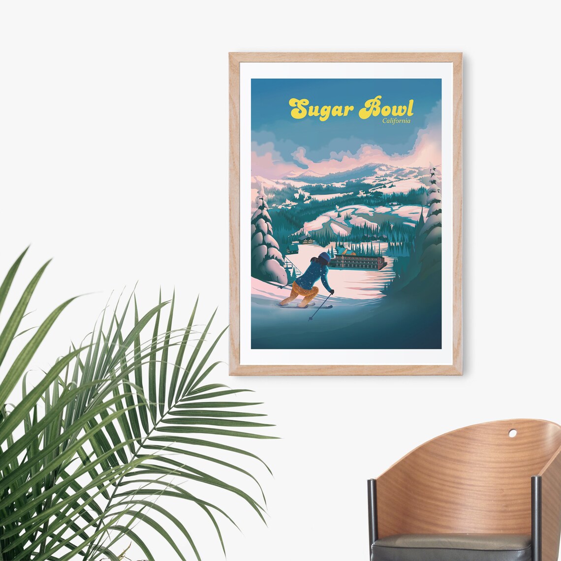 Sugar Bowl Ski Resort Vintage Travel Poster - Image 3