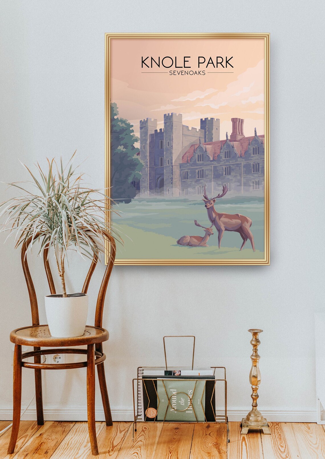 Knole Park Travel Poster, Sevenoaks Kent Downs - Image 2